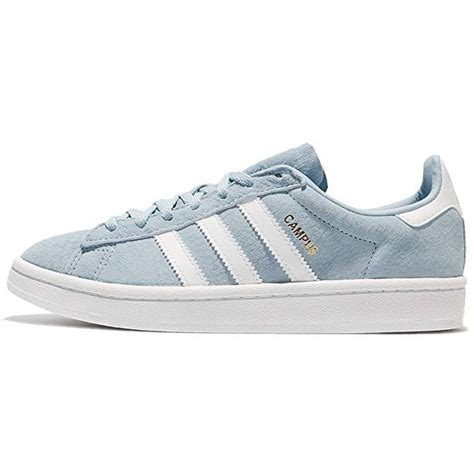 blaue kunstleder adidas schuhe mit pink streifen|Blaue Damensneakers .